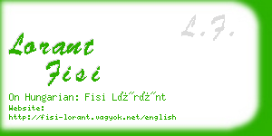 lorant fisi business card